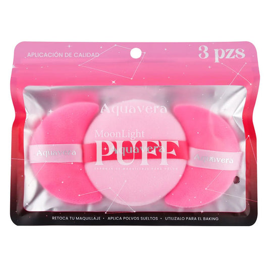 Aquavera Esponjas Puff Moonlight 3 Piezas