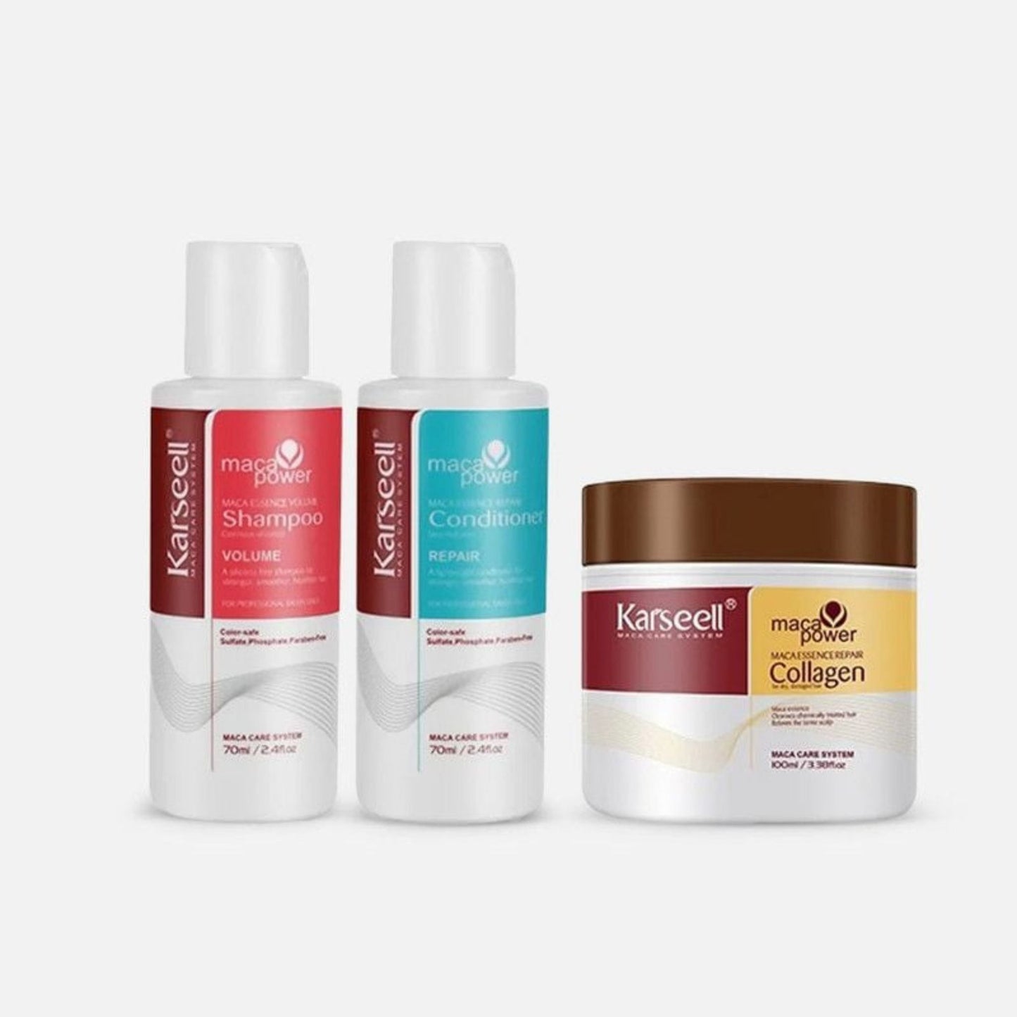 Karseell Collagen Mask+Shampoo & Conditioner Travel Set