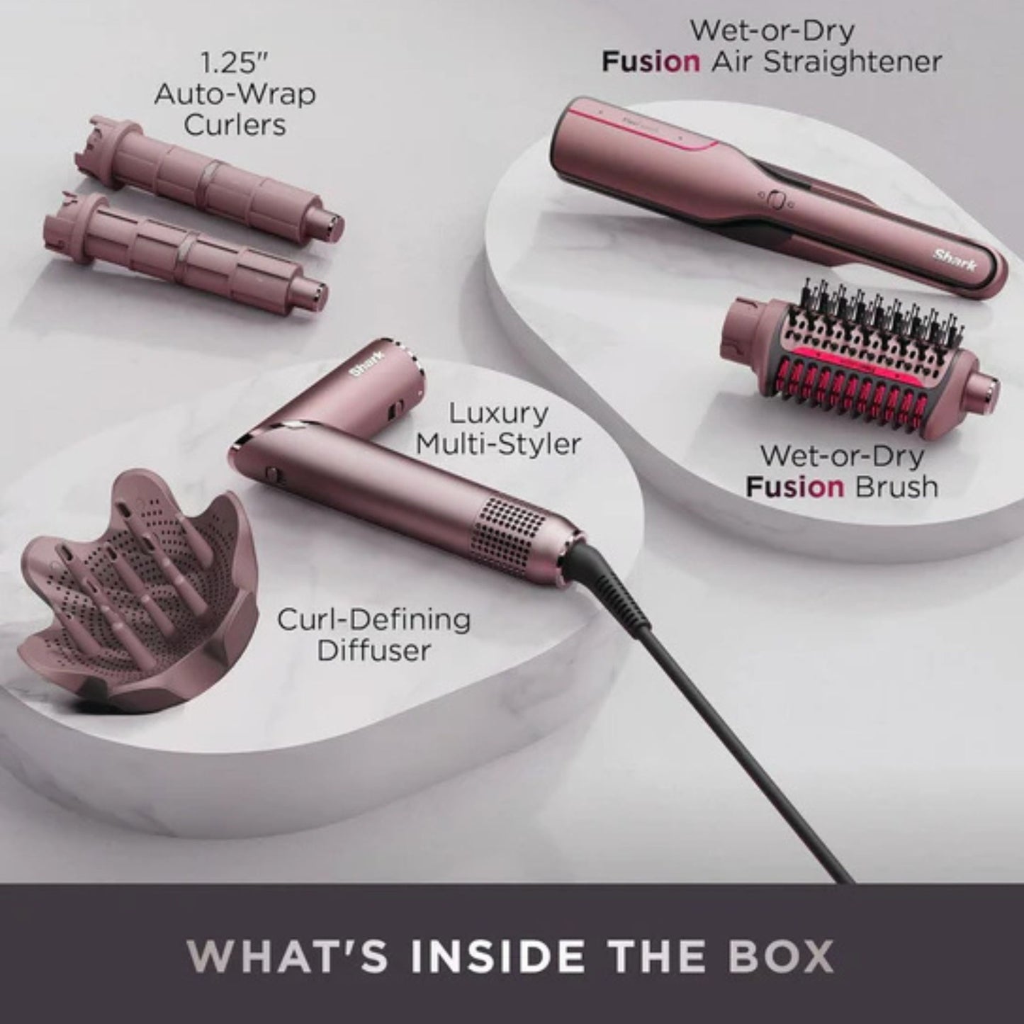 Shark FlexFusion 5 in 1 Air Styler Curly + Set de cepillos