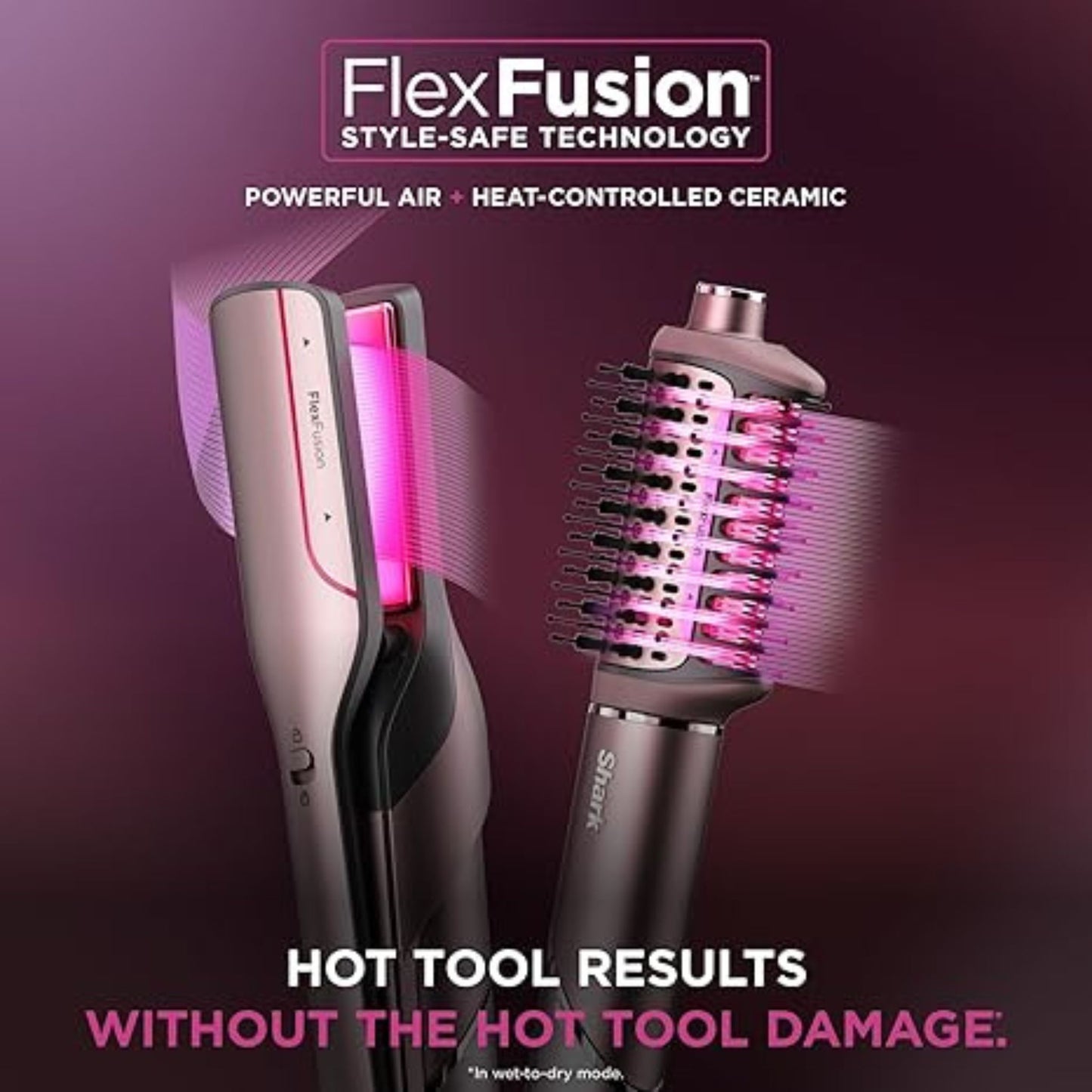 Shark FlexFusion 5 in 1 Air Styler Straightener + Set de cepillos