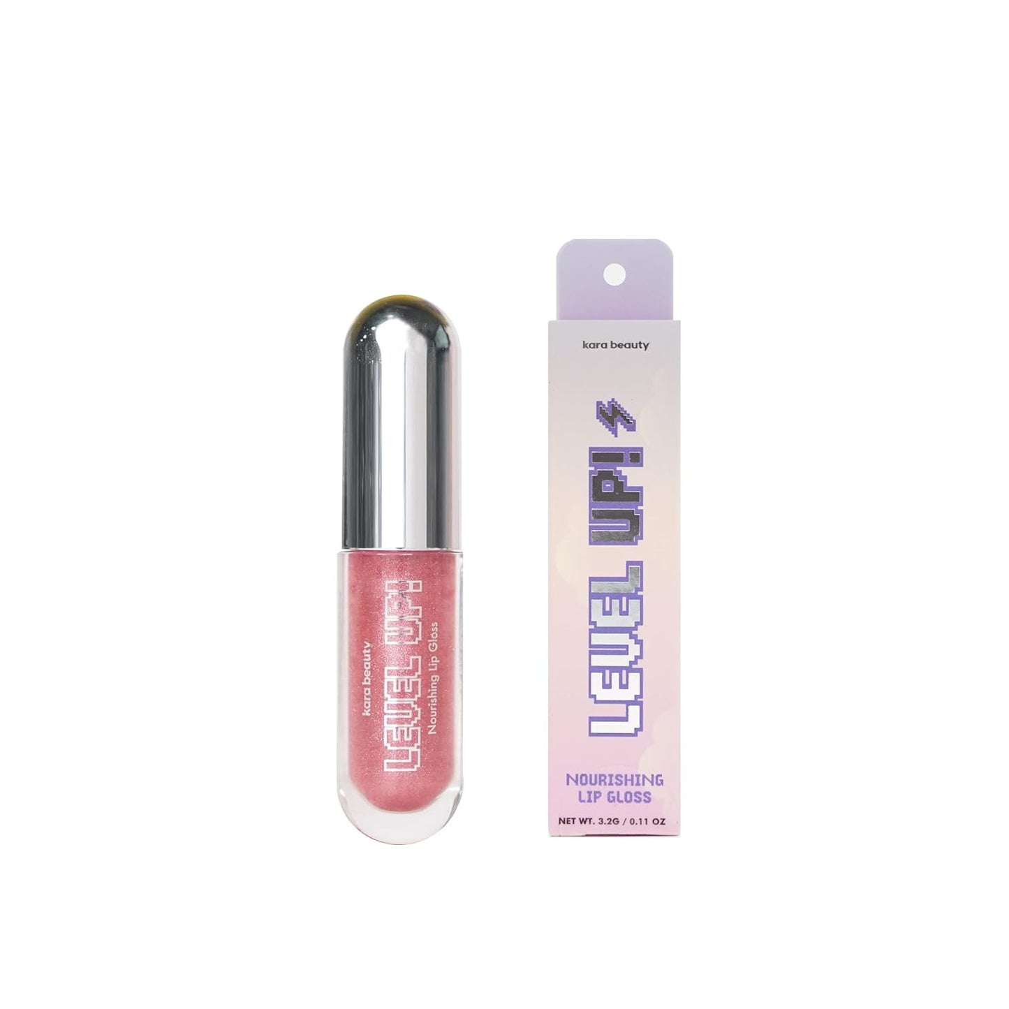 Kara Beauty Level Up Nourishing Lip Gloss (Rosehip Oil, Hyaluronic Acid, and Vitamin E) - Classic