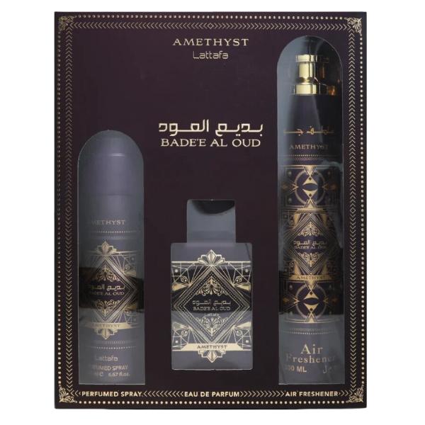 Lattafa Amethyst Bade Al Out Gift Set – Maissi Beauty Shop Panamá