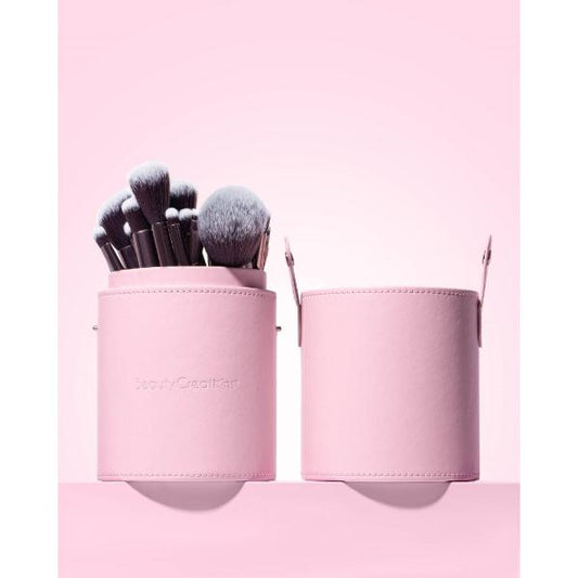 Beauty Creations Brush Set W/Cylinder And Box Pink- Take