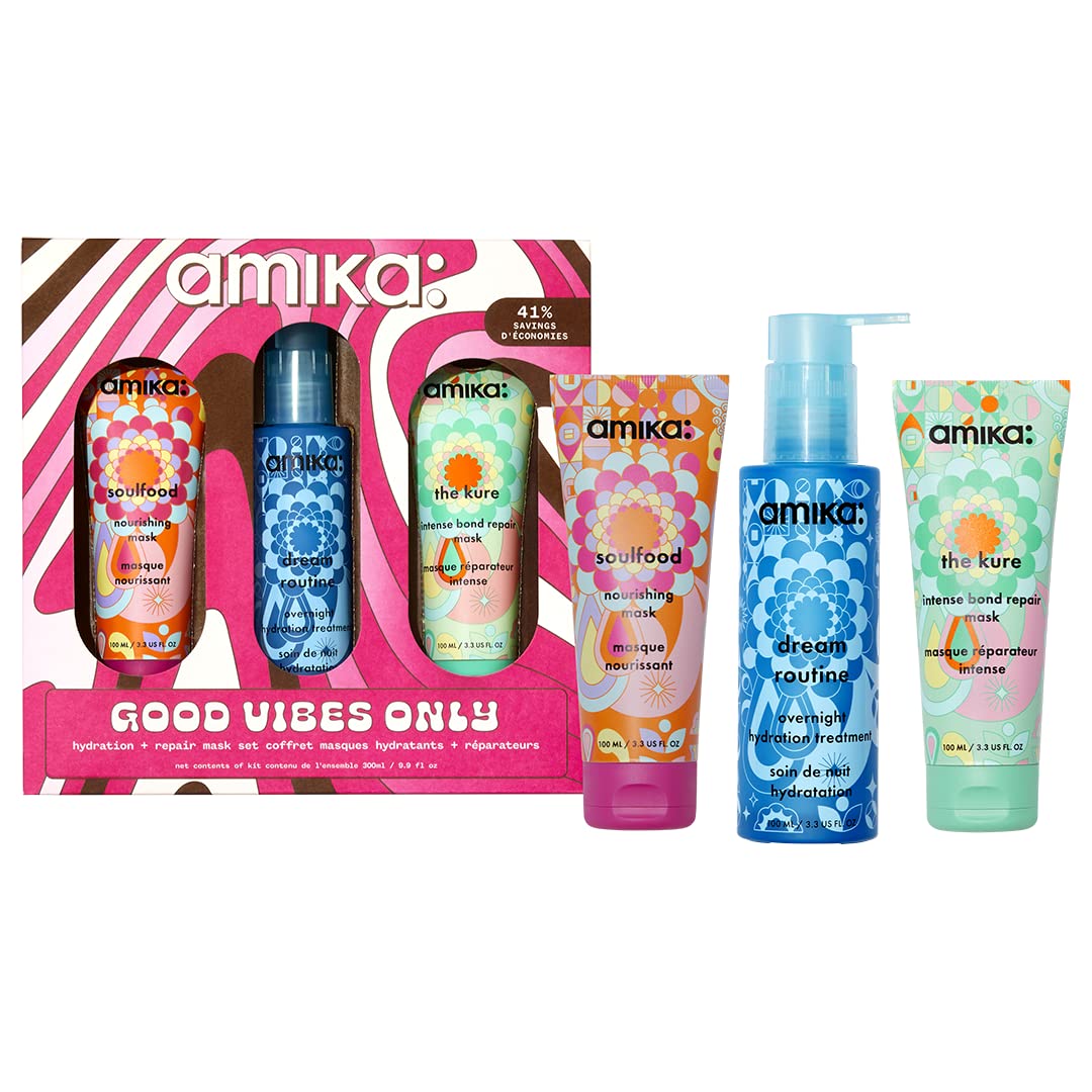 Amika Hol 22 Good Vibes Only Mask Set