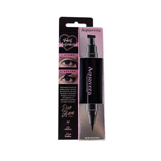 Aquavera Delineador Duo Glam Stamp