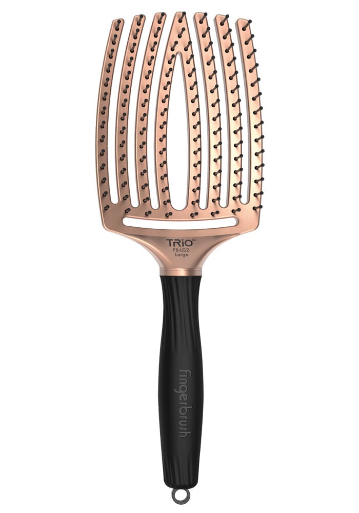 Olivia Garden Finger Brush Trio Large Rose Gold