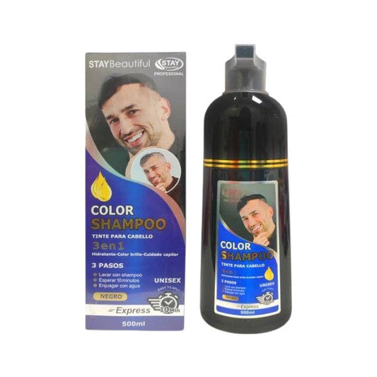 Shampoo Color 3 en 1 Unisex Negro 500ml Stay Beautiful