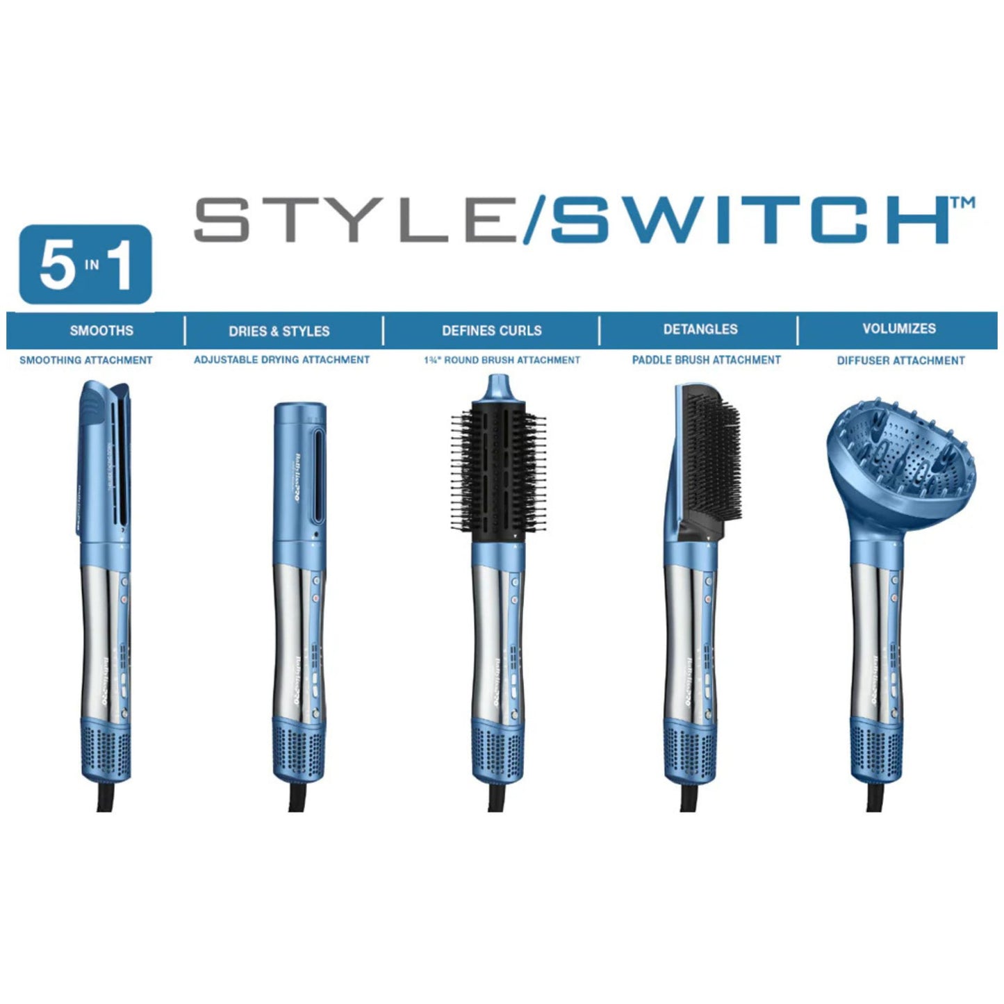 Babyliss Pro Nano Titanium Style Switch Multi-Styler & Dryer