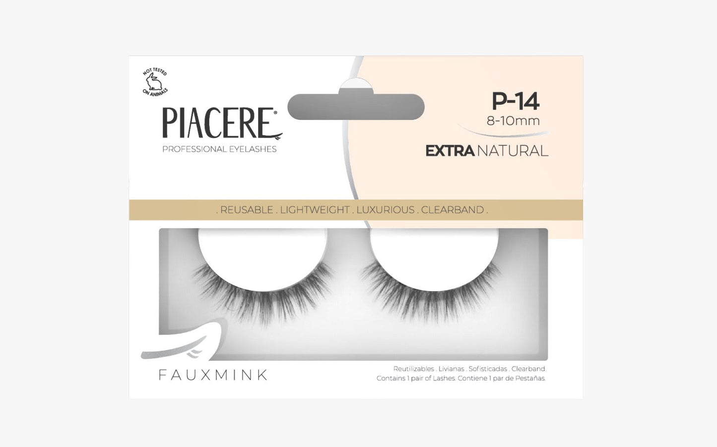 Piacere Pestañas Faux Mink Extra Natural