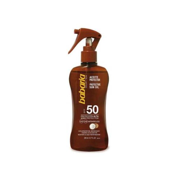 Babaria Spray Aceite Protector Solar Coco F-50