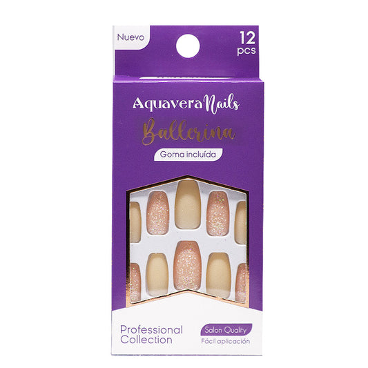 Aquavera Nails Modelo Luxury Ballerina