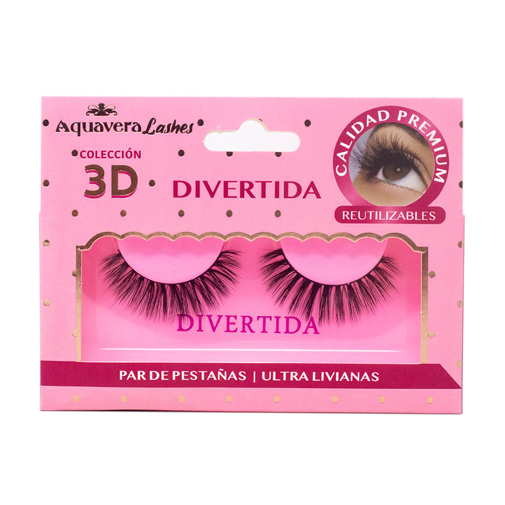 Aquavera Pestañas Tira 3D Divertida