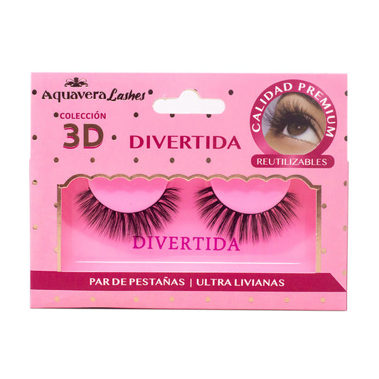 Aquavera Pestañas Tira 3D Divertida