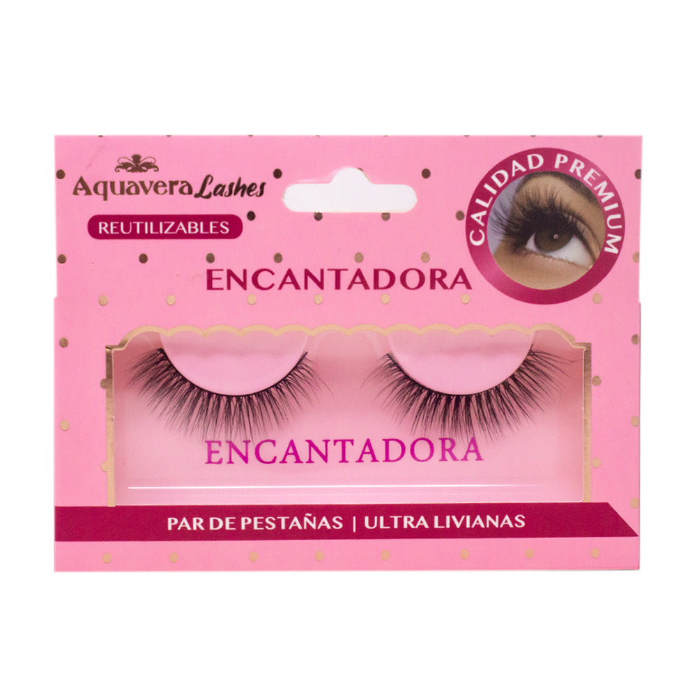 Aquavera Pestañas Tira Naturales Encantadora