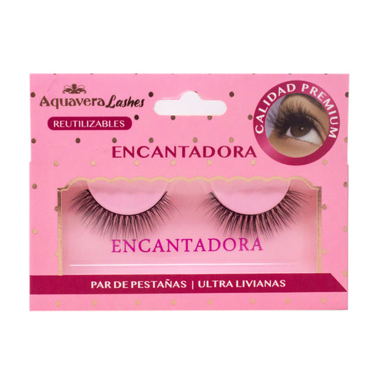 Aquavera Pestañas Tira Naturales Encantadora