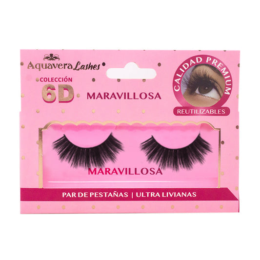 Aquavera Pestañas Tira Dramáticas 6D Maravillosa