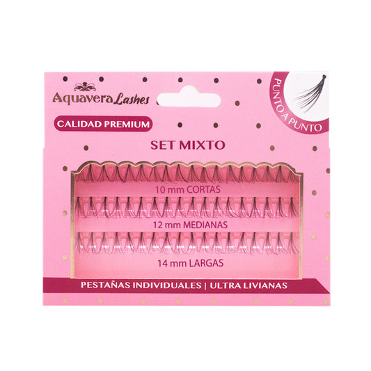 Aquavera Pestañas Punto Por Punto Con Nudos Mixto