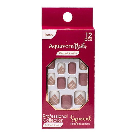 Aquavera Nails Modelo Squoval