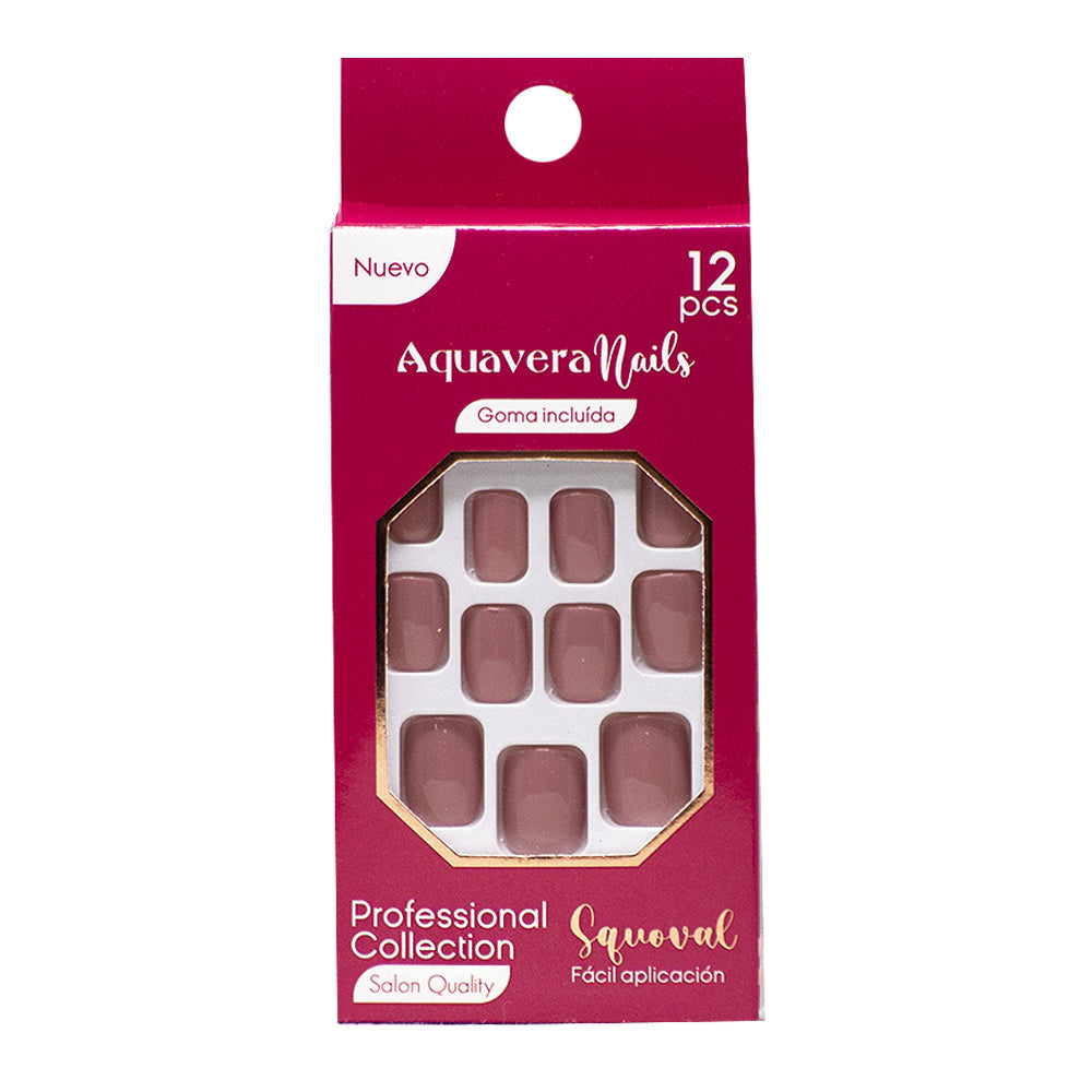 Aquavera Nails Modelo Squoval