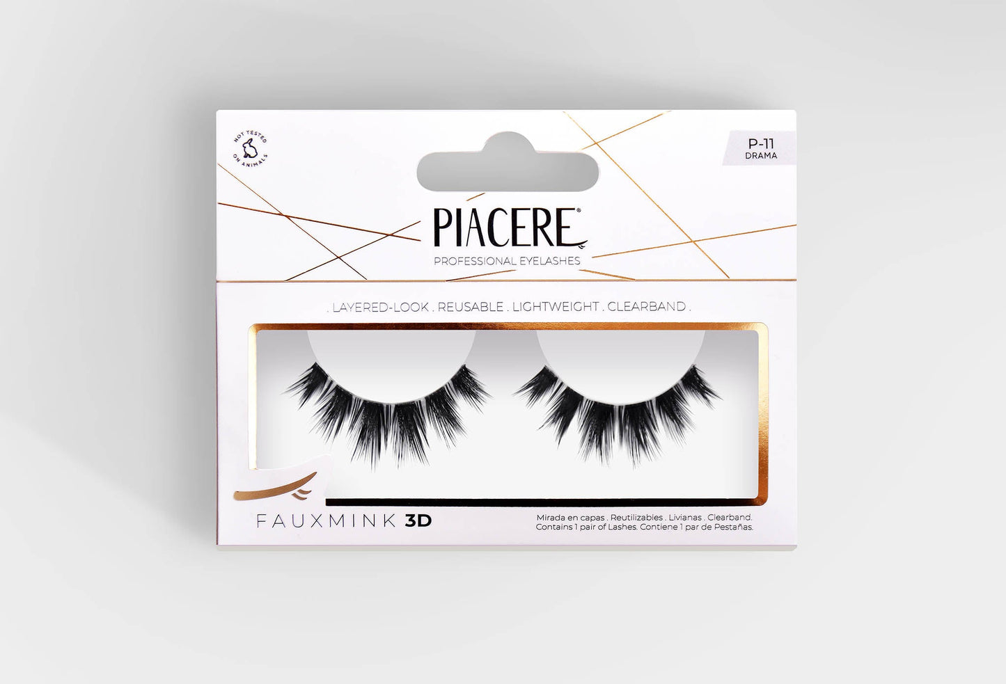 Piacere Pestañas Faux Mink 3D Drama