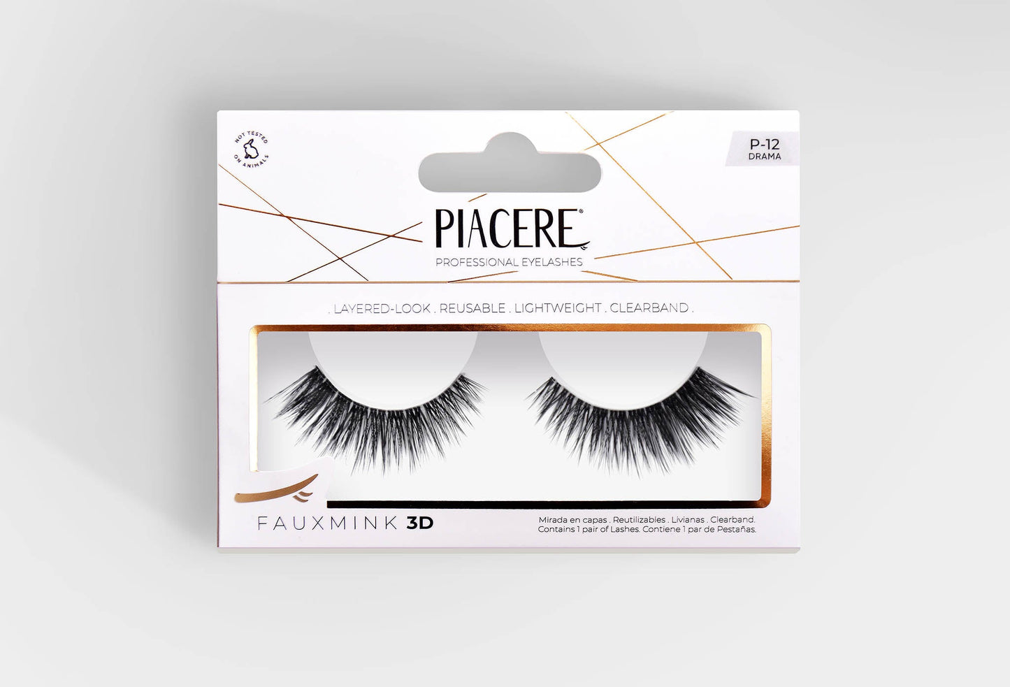 Piacere Pestañas Faux Mink 3D Drama