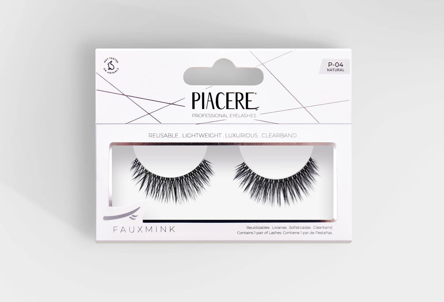 Piacere Pestañas Faux Mink Natural