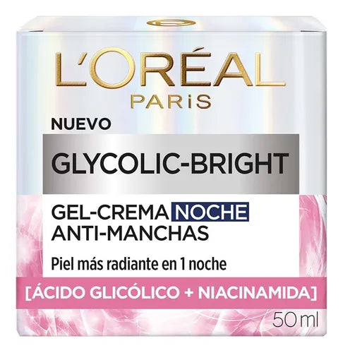 Loreal Glycolic-Bright Gel Crema Noche 50ml
