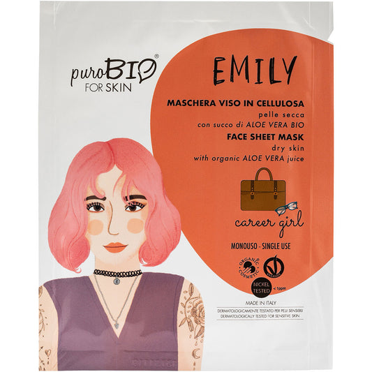 Puro Bio For Skin Emily Face Sheet Mask Career Girl