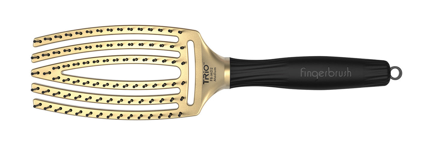 Olivia Garden Finger Brush trio Medium Gold Brush
