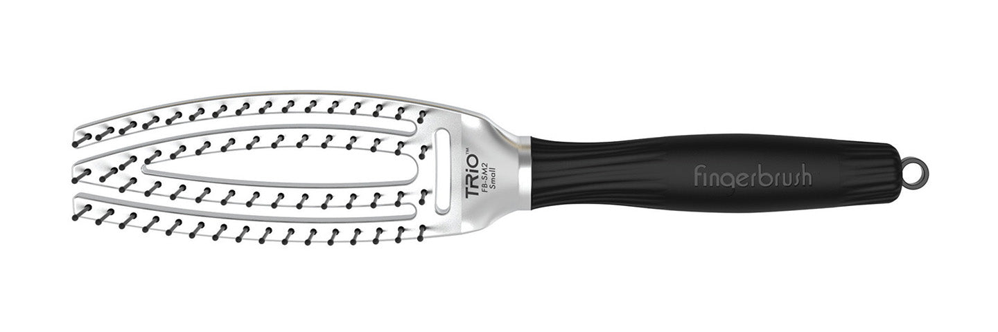 Olivia Garden Finger Brush Trio Paddle Small Silver