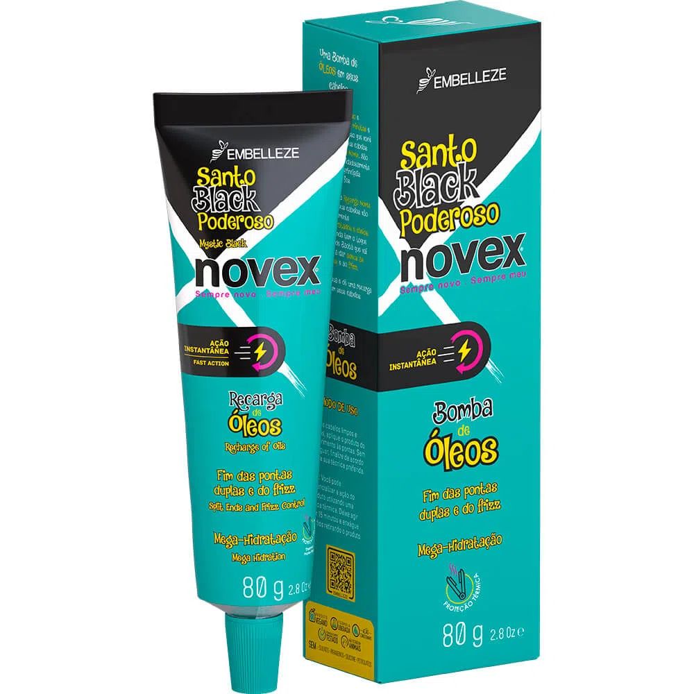 Novex Santo Poderoso Black Recarga De Oleos 80g