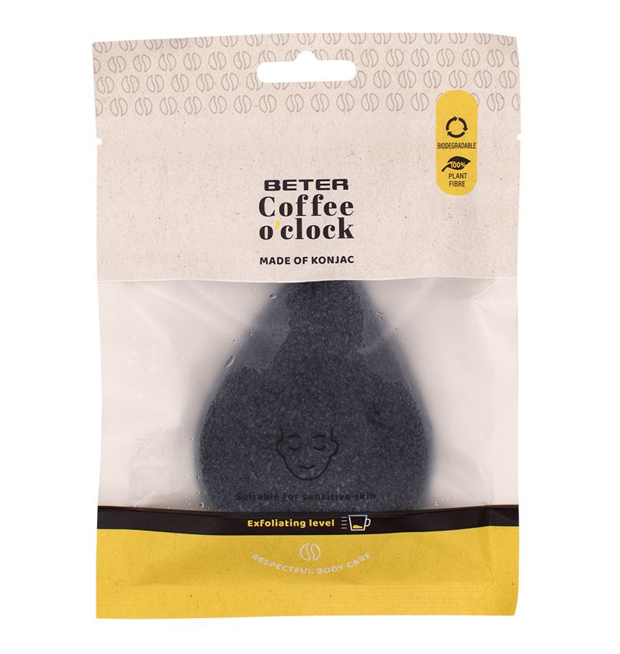 Beter Esponja De Limpieza Facial Konjac Coffee O Clock