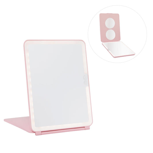 Beauty Creations On The Go Led Rechargeable Vanitymirror Pink Color