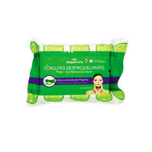 Aquavera Toallas desmaquillantes Pepino