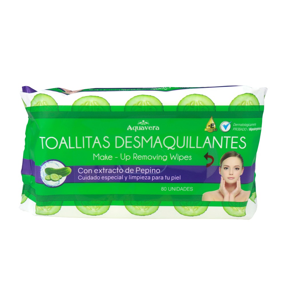 Aquavera Toallas desmaquillantes Pepino