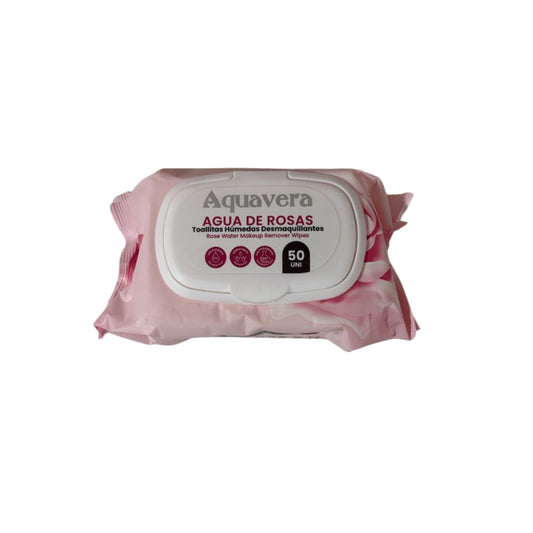Aquavera Makeup Remover Wipes Agua De Rosas
