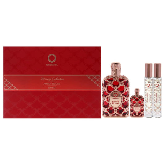 Orientica Amber Rouge Eau De Parfum Gift Set (4PC)