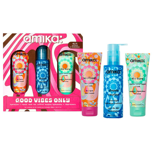 Amika Hol 22 Good Vibes Only Mask Set