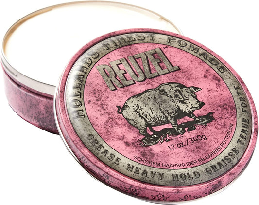 Reuzel Pink Grease Heavy Hold Pomade 12 Oz 340Gr