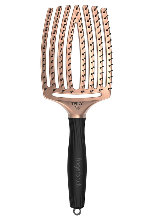 Olivia Garden Finger Brush Trio Large Rose Gold