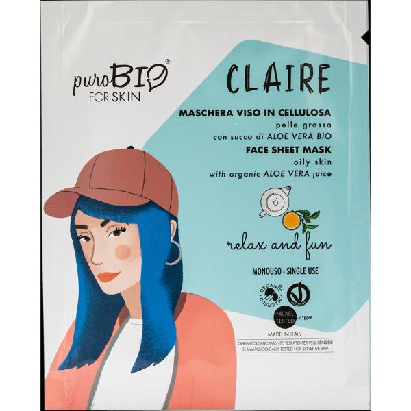 Puro Bio For Skin Claire Face Sheet Mask Relax And Fun