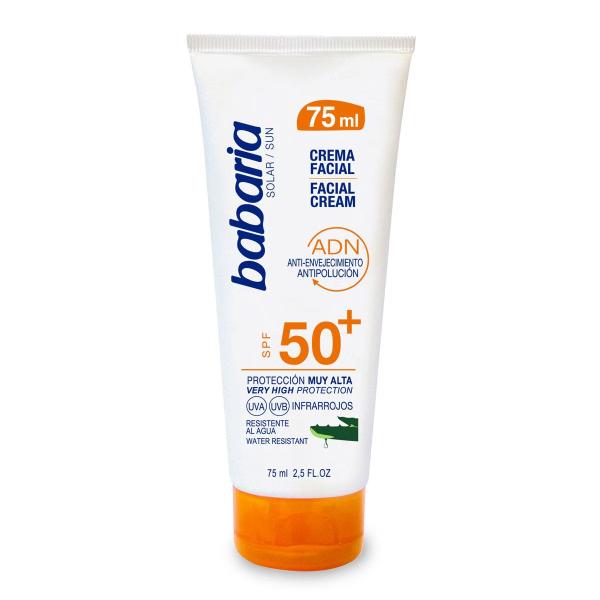 Babaria Crema Solar Facial Antiarruga Aloe Spf 50+ 75 Ml
