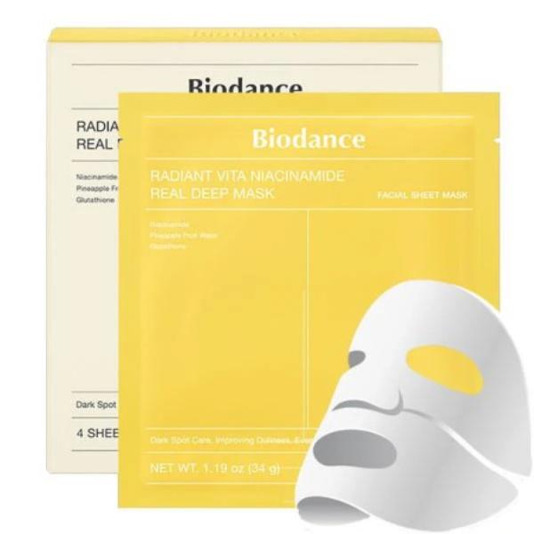 Biodance Radiant Vita Niacinamide Real Deep Mask 1Box (34G