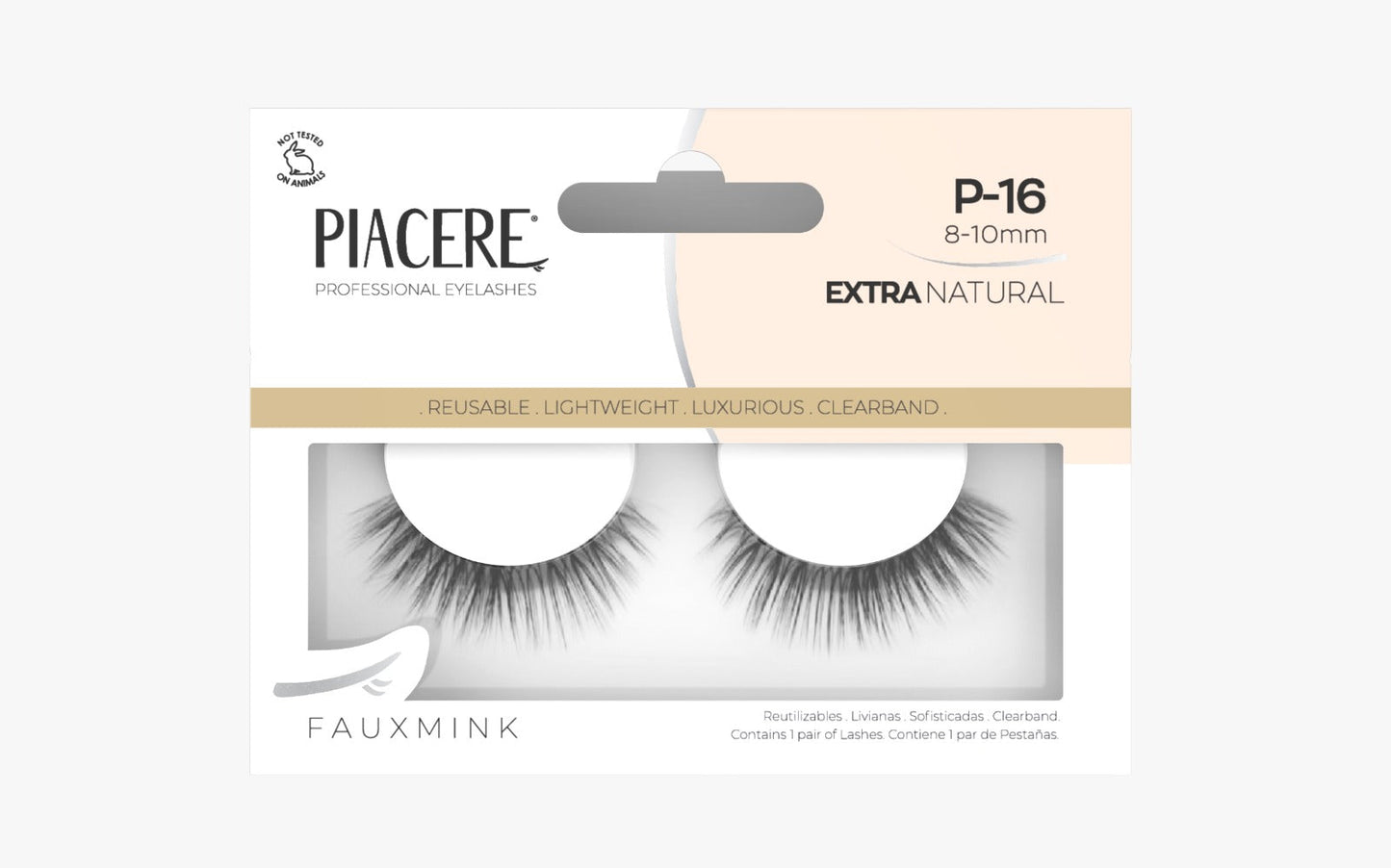 Piacere Pestañas Faux Mink Extra Natural