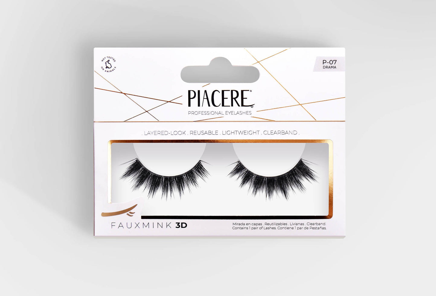Piacere Pestañas Faux Mink 3D Drama