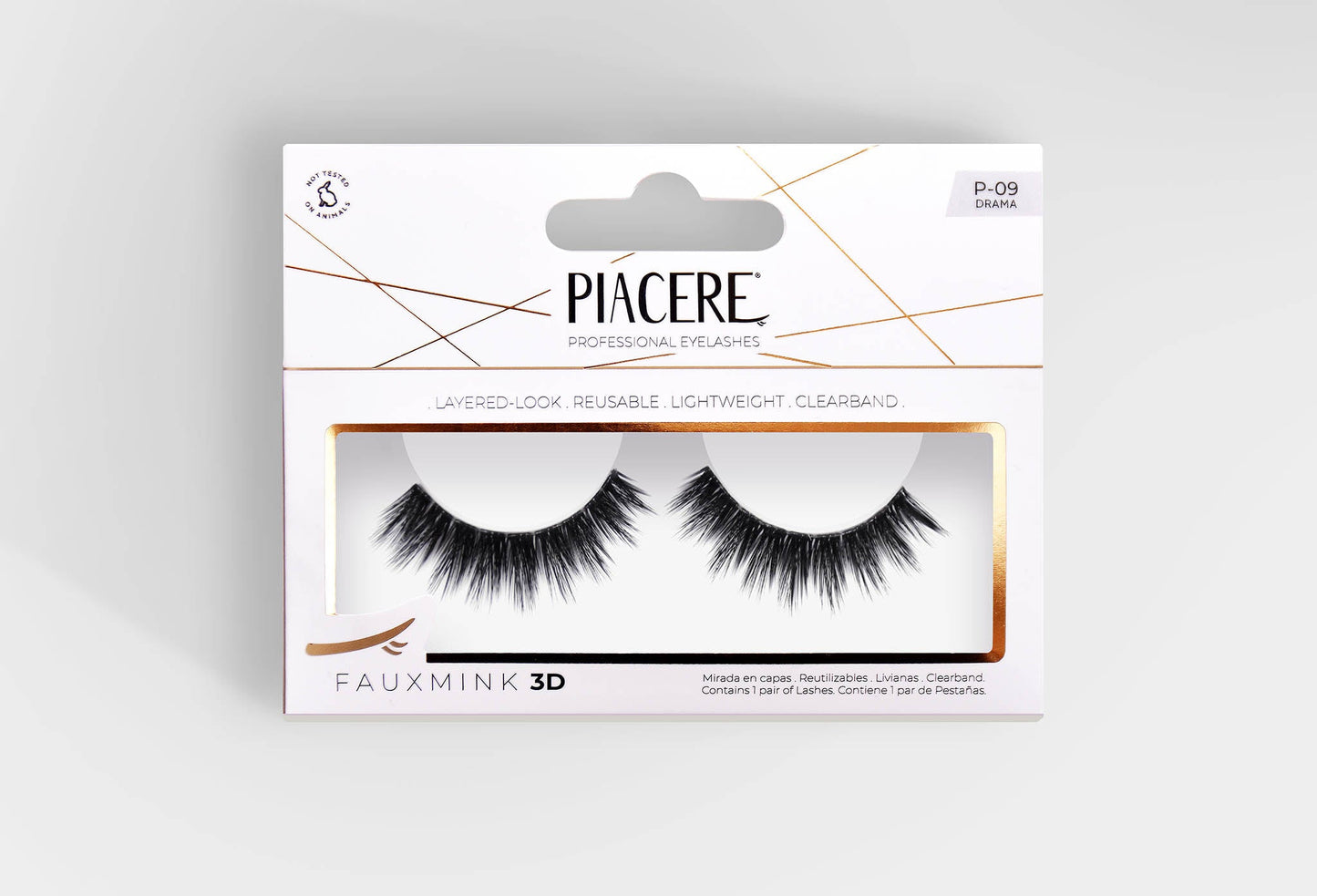 Piacere Pestañas Faux Mink 3D Drama