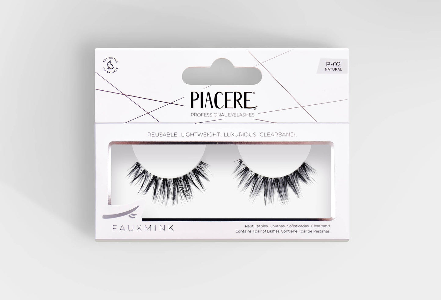 Piacere Pestañas Faux Mink Natural