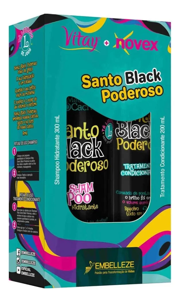 Novex Santo Black Kit Shampoo Acondicionador 300ml