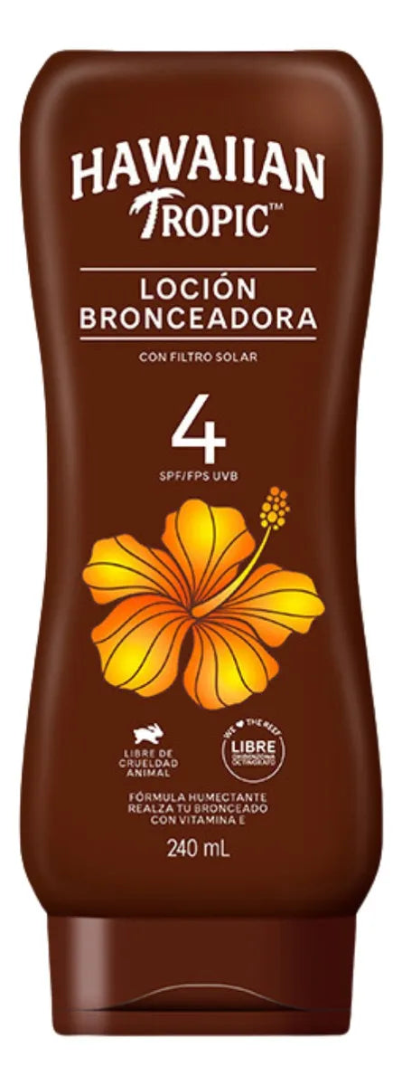 Hawaiian Tanning Locion Bronceadora Spf4 240ml