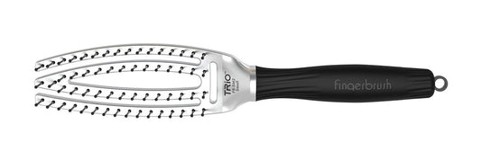 Olivia Garden Finger Brush Trio Paddle Small Silver